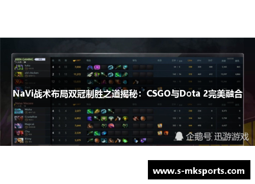 NaVi战术布局双冠制胜之道揭秘：CSGO与Dota 2完美融合